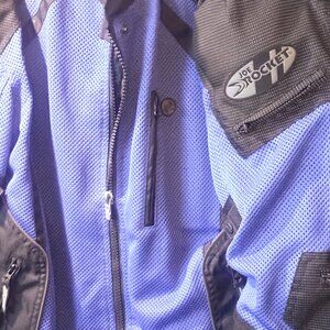 Joe Rocket Motorcycle Mesh Jacket Blue/Black Men’s Riding Jacket Audio Size XL